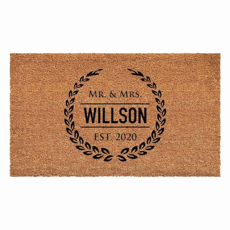 Calloway Mills Personalized Door Mat, Black, Natural, 36 in W x 72 in L 107723672